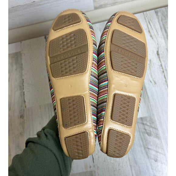 Aerosoles women's 9 Bleeker striped leather slip on driving loafer shoe new - Picture 7 of 8